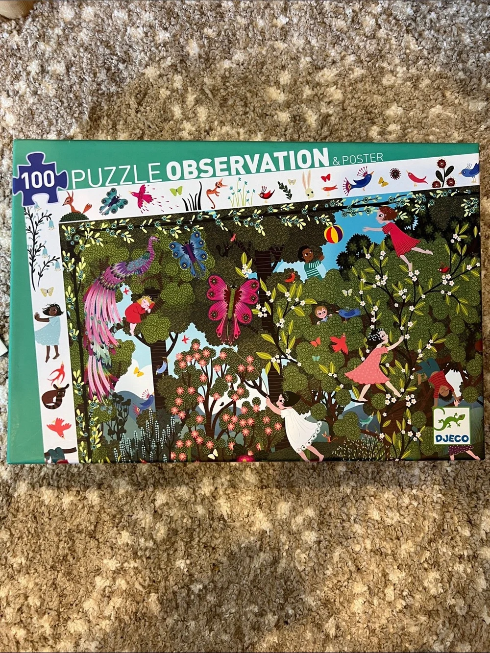 Djeco Kids Observation Puzzle - Green Forest Scene